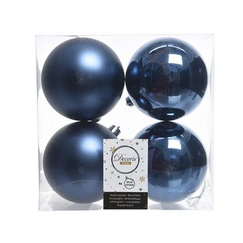 4" Shatterproof Shiny & Matte Ball Set Of 24