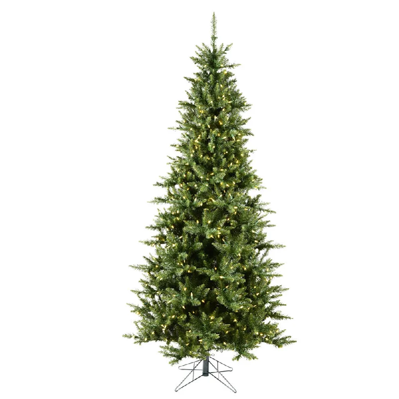 12' Slim Enchanted Evergreen Tree, Warm White LED Lights