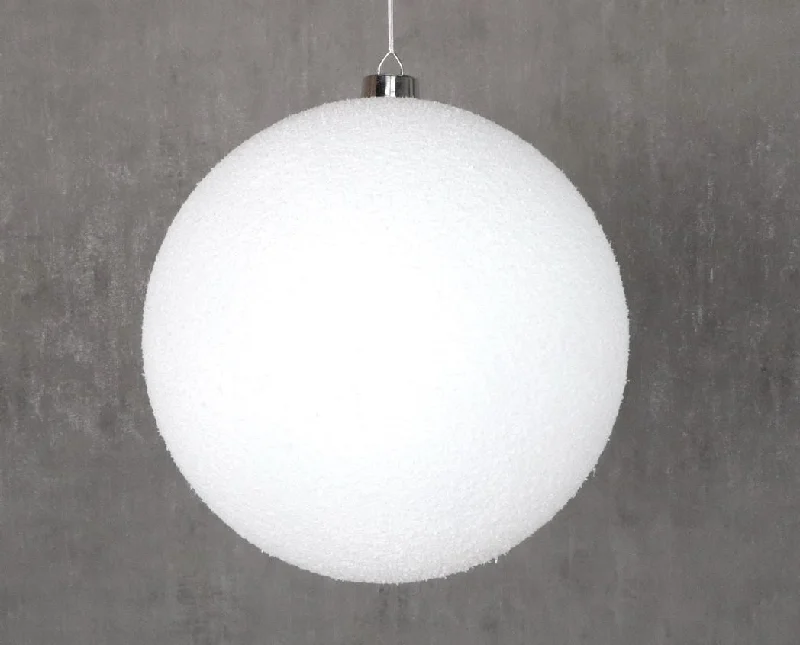 15" Classic Snow Powder Ball Ornament