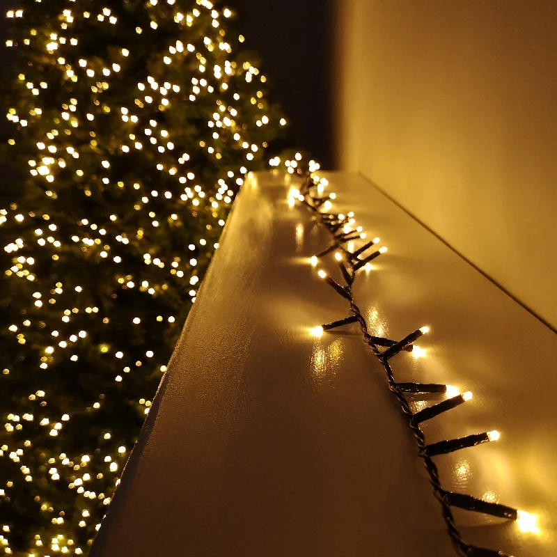 1500 LED 37.5m Premier TreeBrights Christmas Lights with TIMER in Vintage Gold