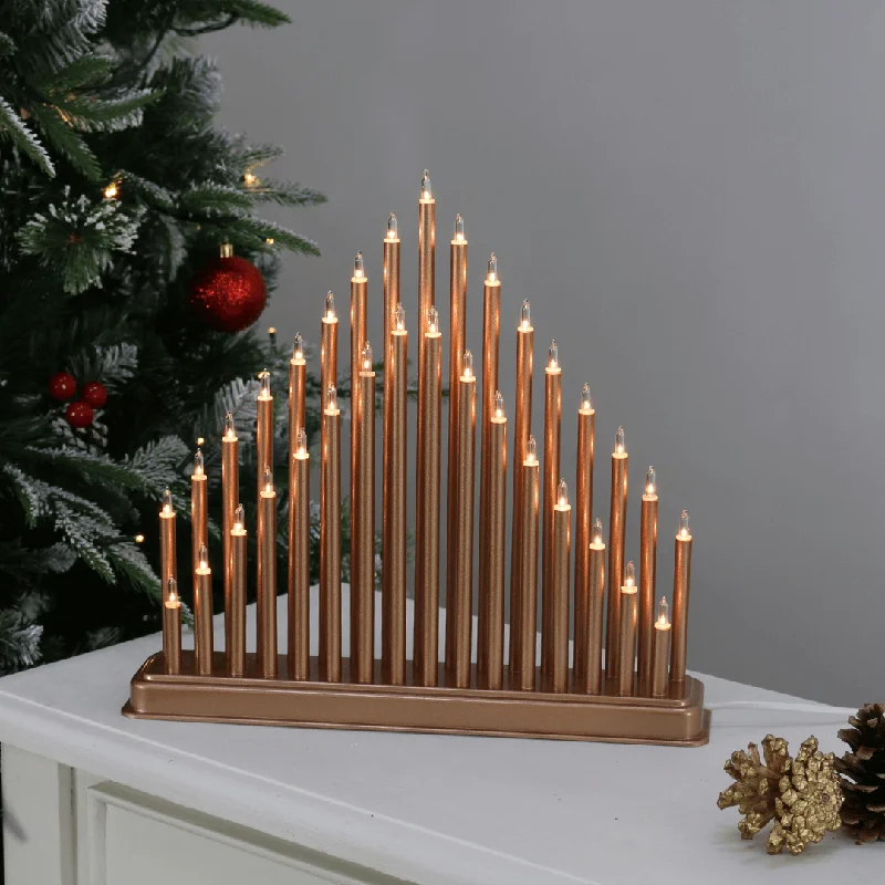 33 Light Christmas Candle Bridge Decoration Gold Silver