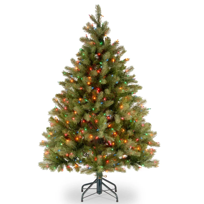 4.5 ft. Pre-Lit Downswept Douglas Fir Tree with Multicolor Lights