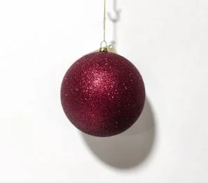 5" Glitter Ball Ornament Set Of 12