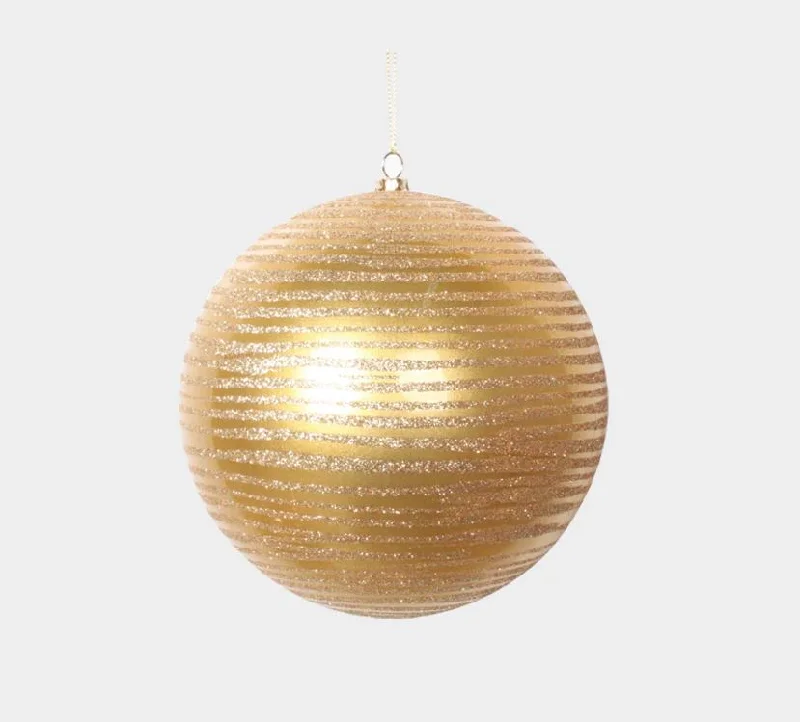 6" Glitter Ball Ornament Set Of 6