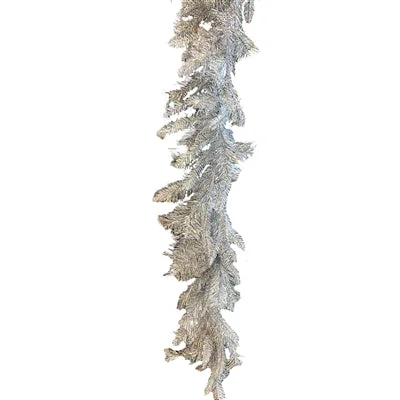 9'X12” SILVER TINSEL GARLAND WITH 210 TIPS| HT