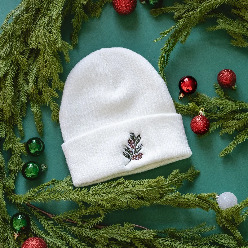 ADULT Beanie - Pine Cones and Pine Needle