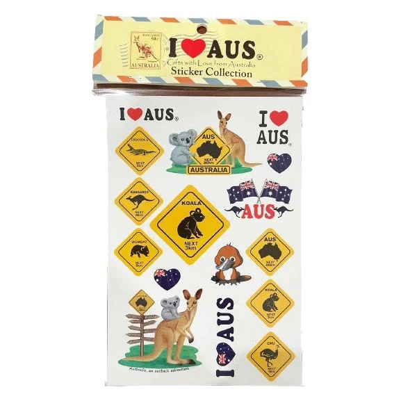 Australia Roadsigns & Animals Sticker Collection