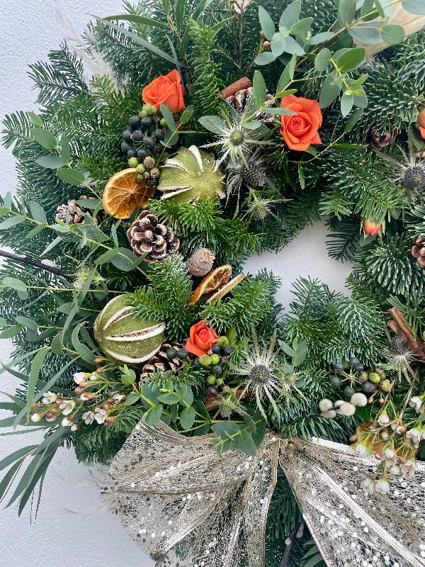 Barns Florals Bespoke Christmas Wreaths.OPEN FOR PREORDERS