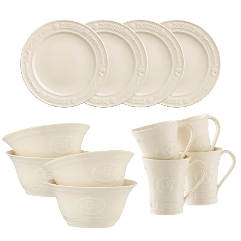 Belleek Classic Claddagh 12 Piece Set