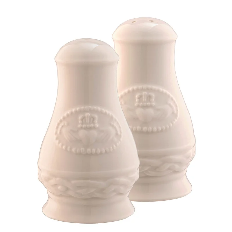 Belleek Classic Claddagh Salt & Pepper