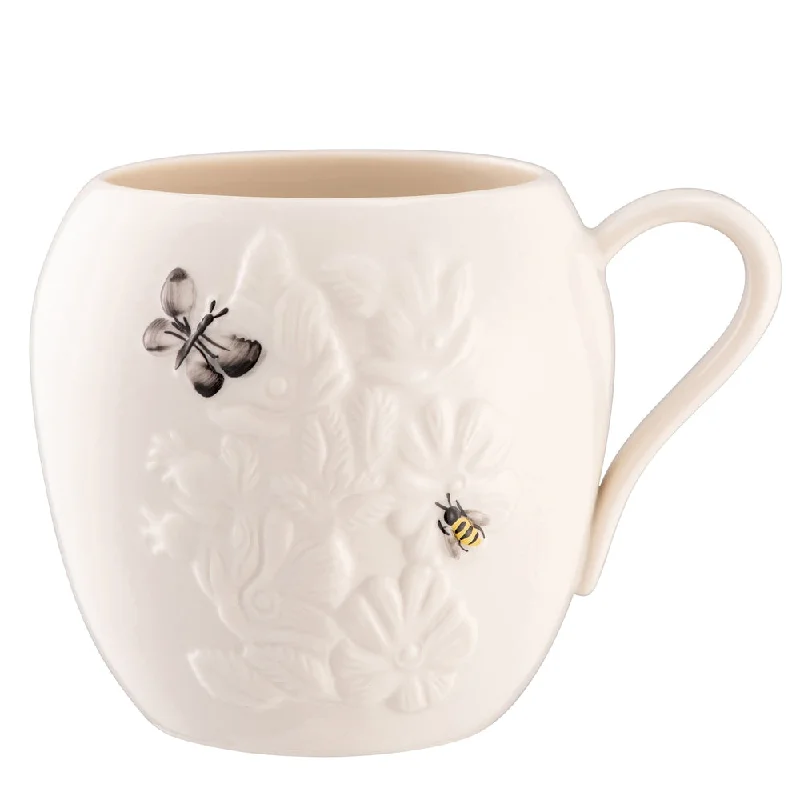 Belleek Classic Irish Wild Rose Mug - Grey