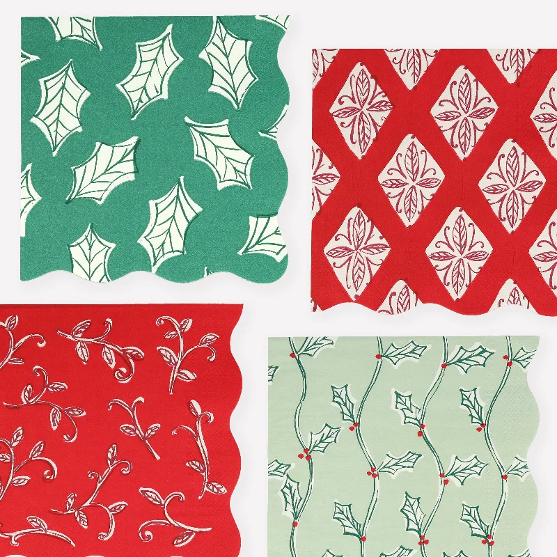 Block Print Large Napkins (x 16)