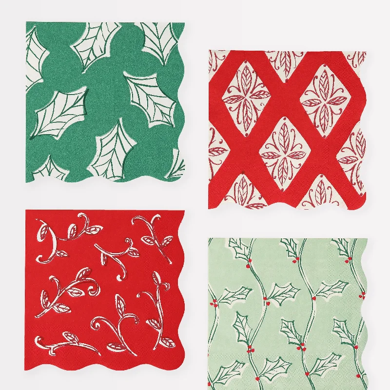 Block Print Small Napkins (x 16)