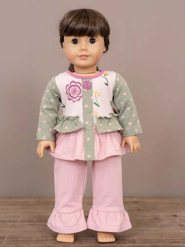 Bloomberry Fields 18 inch Doll Peplum Ruffle Outfit