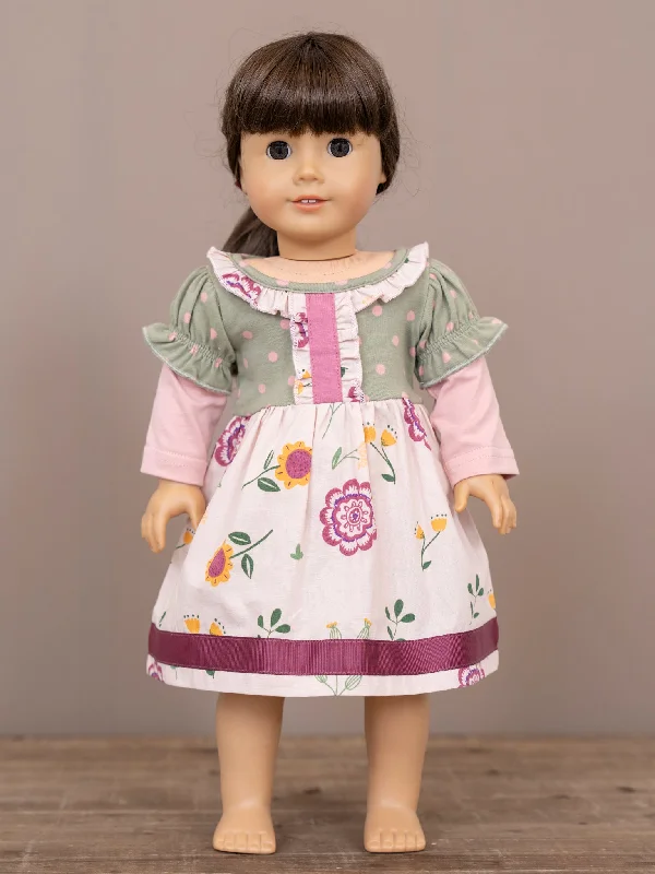 Bloomberry Fields 18 inch Doll Sweet Ruffle Dress