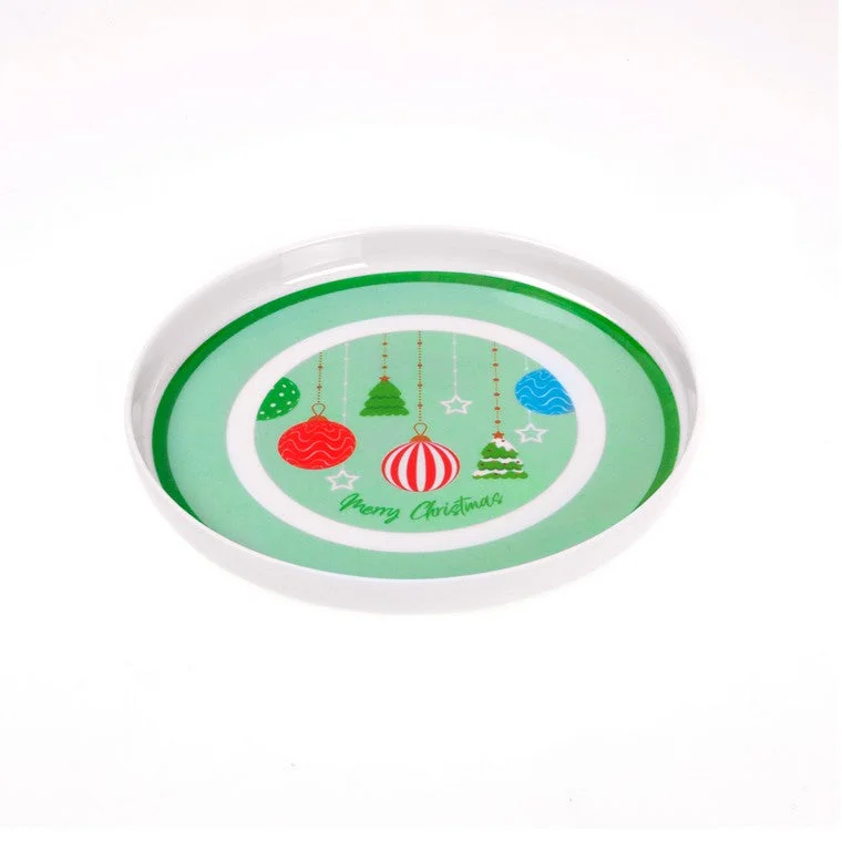 Melamine Xmas Round Plate, Medium