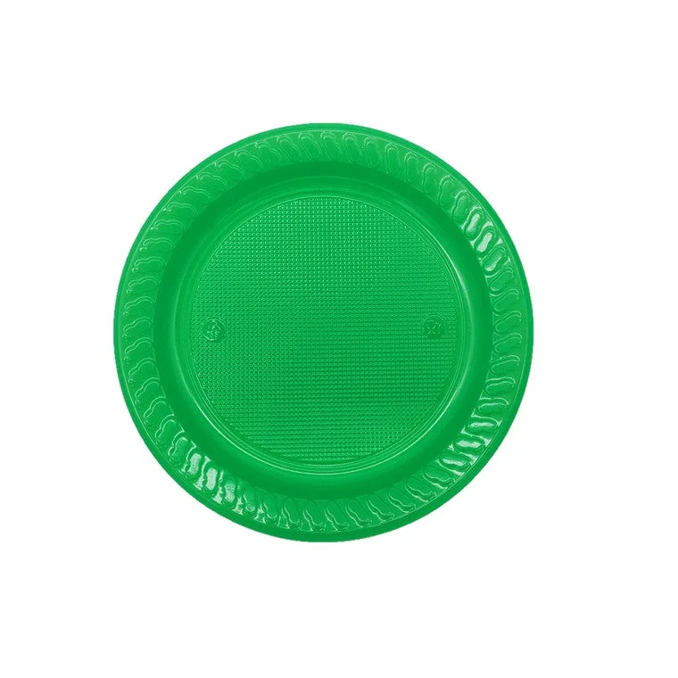 Reusable Plate, Green, 18cm, 20pk