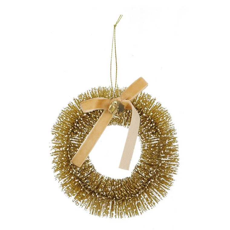 Hanging Bristle Wreath, 12cm, Asstd