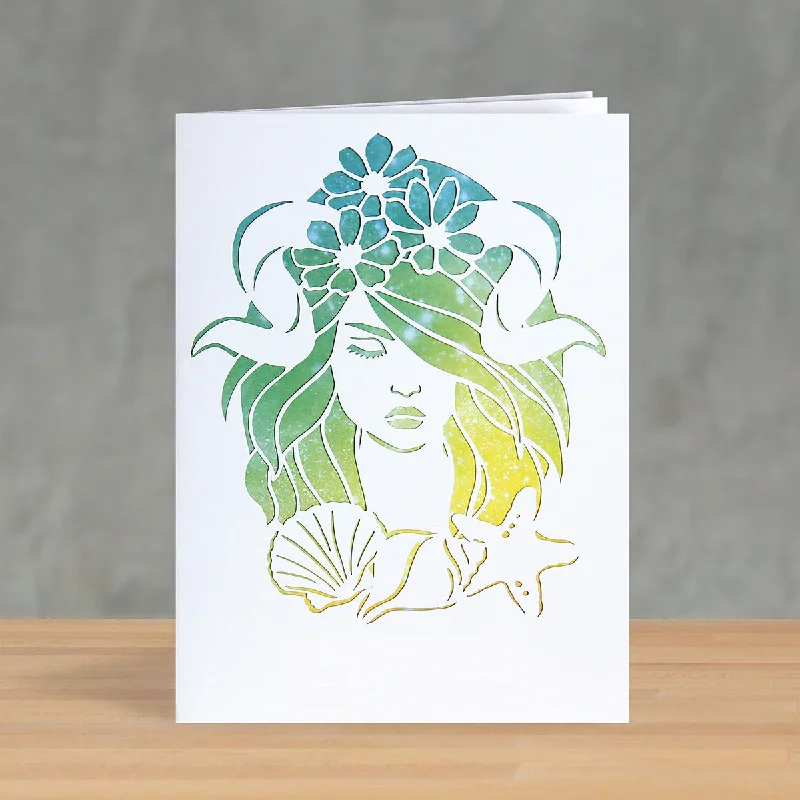 Capricorn Paper Cutting Greetings Card + Wall Art Digital Templates