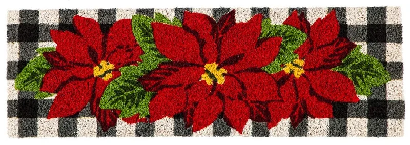 Christmas Buffalo Plaid Poinsettia Kensington Switch Doormat