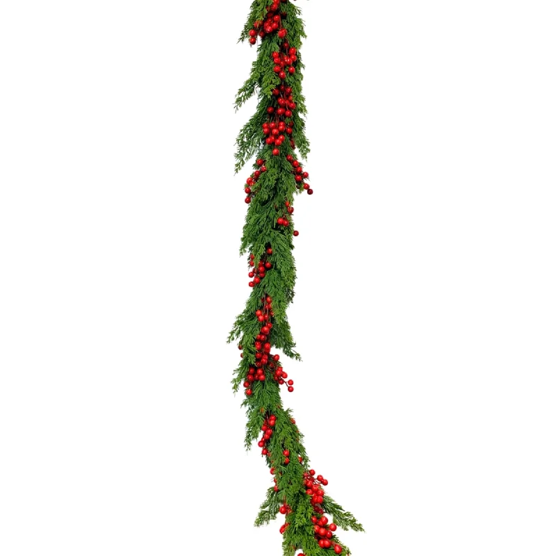 Christmas Cedar/Berry Garland 72'' | REGXJ