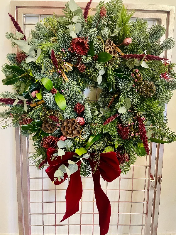 Christmas Door Wreath 'Mulled berries and wine'