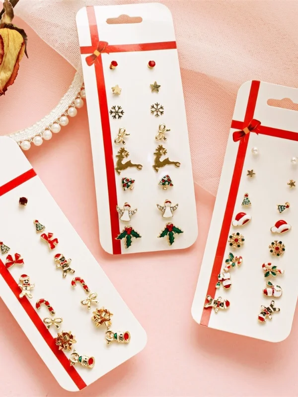 Christmas Cheer Earrings 8pc Set