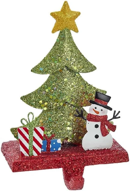 6.5" Christmas Tree Glitter Base Stocking Hanger