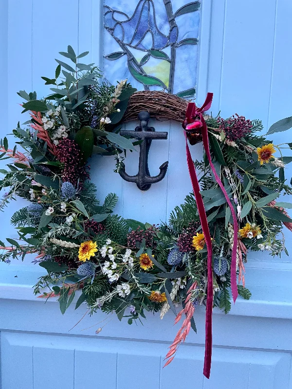 Cory's Cot Cottage Festive Wreath. OPEN FOR PREORDERS NOW.