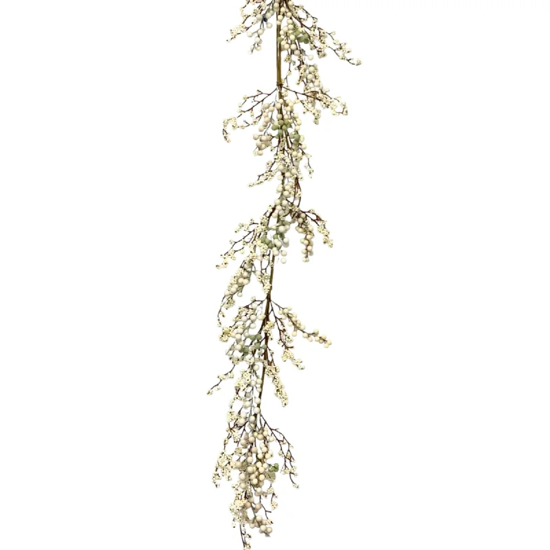 Cream/Green Berry Mix Garland 60” |KS