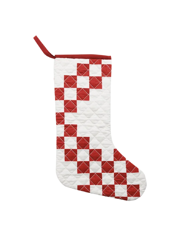 Diamond Quilted Christmas Stocking