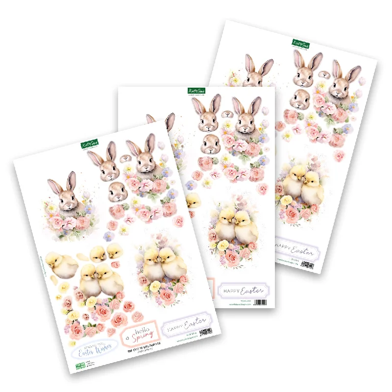 Die Cut Decoupage – Chicks & Bunny (pack of 3)