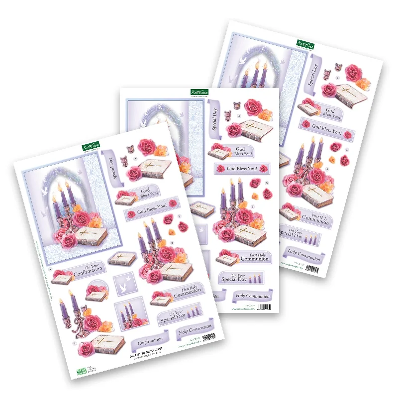 Die Cut Decoupage – Confirmation/Communion (pack of 3)