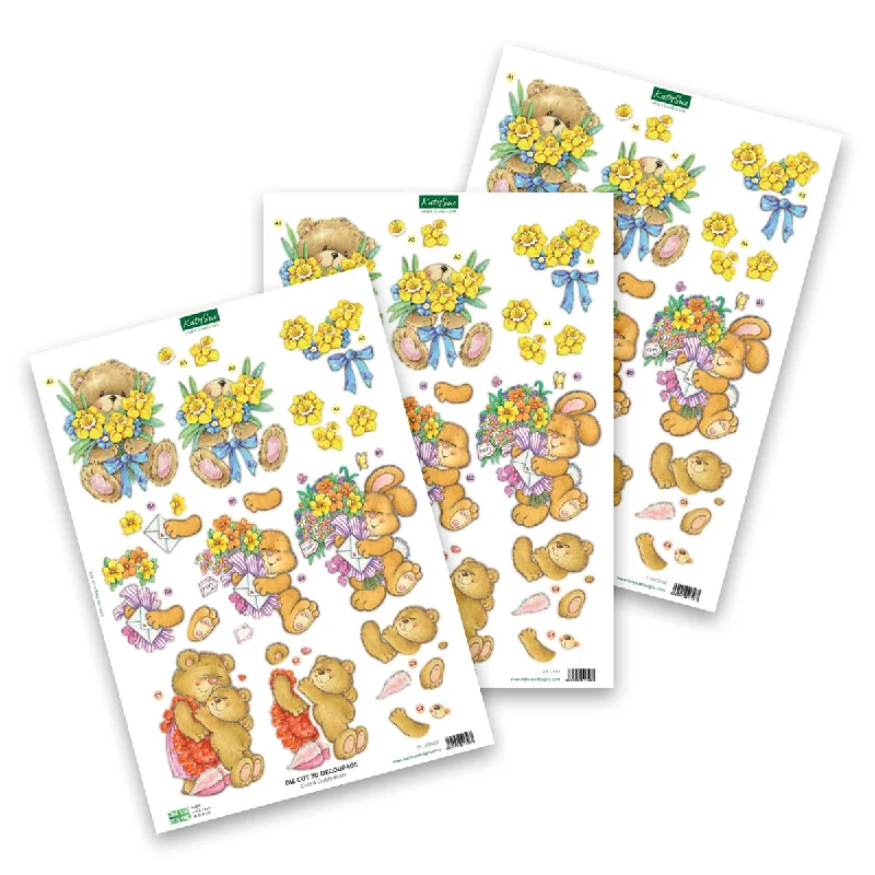 Die Cut Decoupage – Cute & Cuddly Bears (pack of 3)