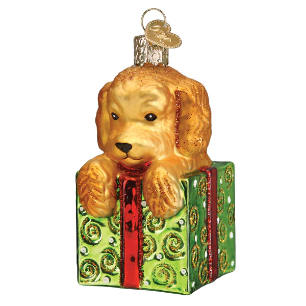 Doodle Puppy Surprise Ornament -  Old World Christmas