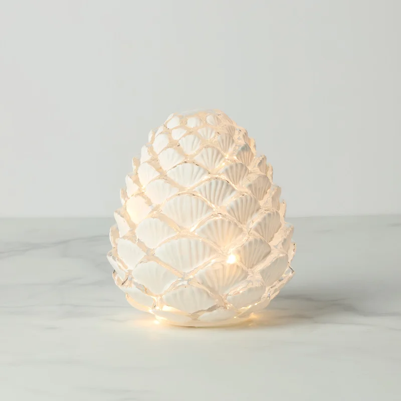 White Pinecone LED Light