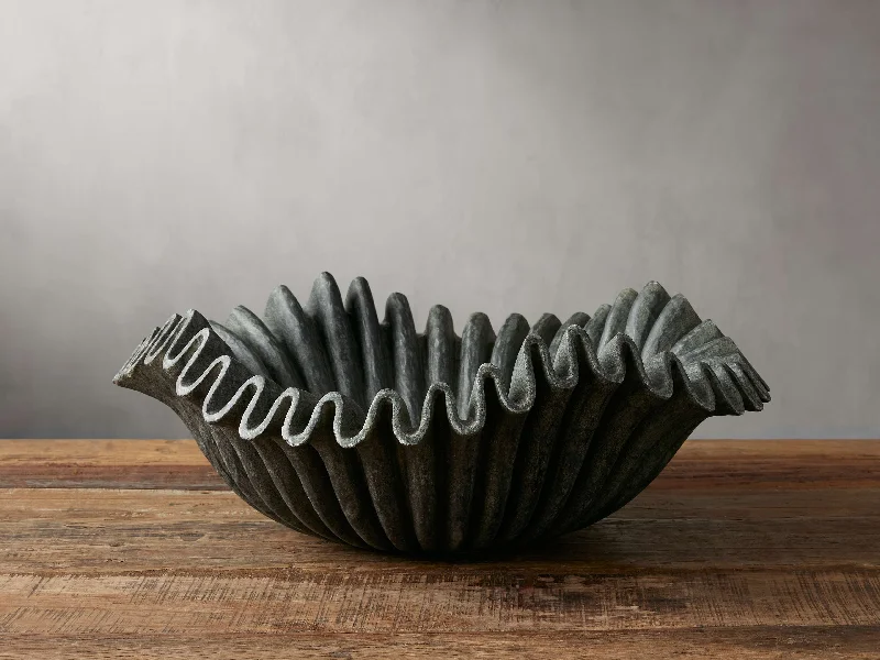 Edel Ruffle Flautaro Bowl in Black