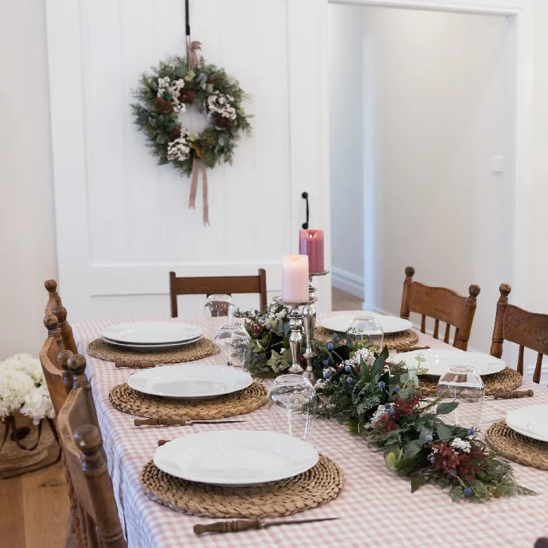 Eucalyptus & Blueberry Christmas Wreath or Garland (Pre-lit)