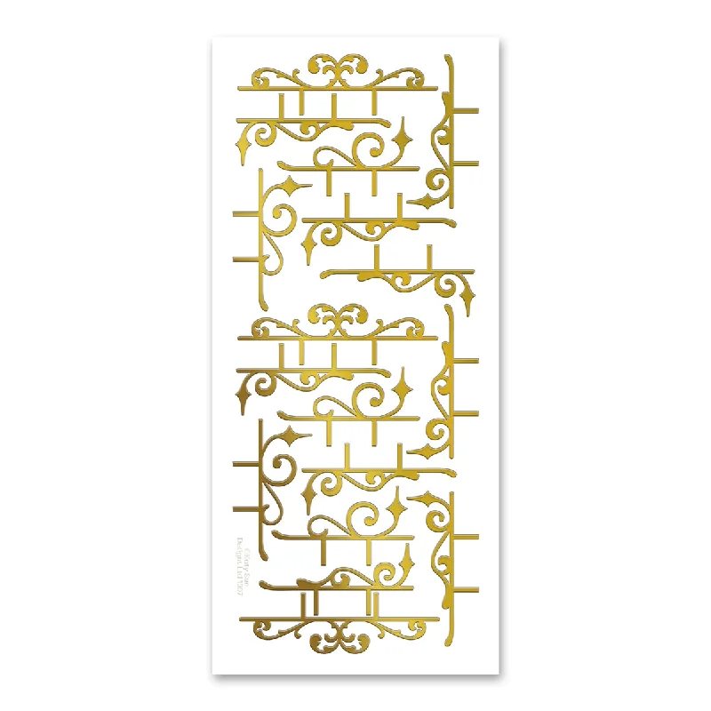 Fancy Brackets Gold Self Adhesive Peel Off Stickers