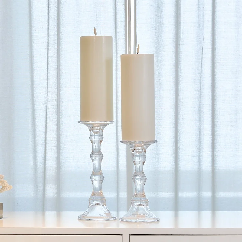 Glass Long Candle Holder