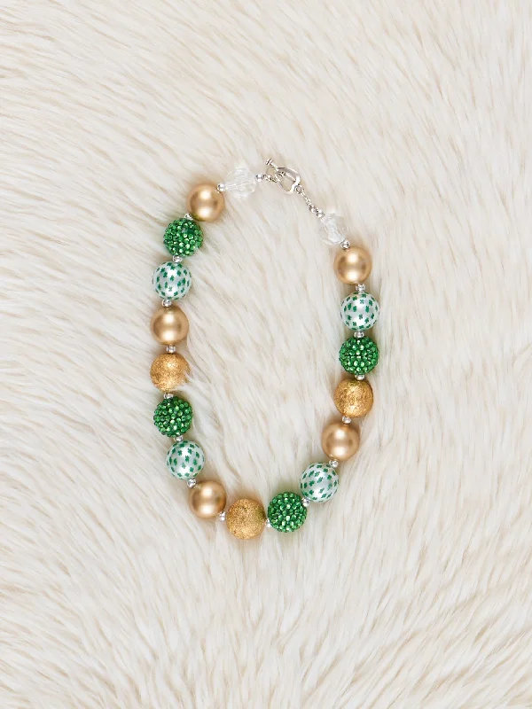 Green Shimmer Bubblegum Necklace