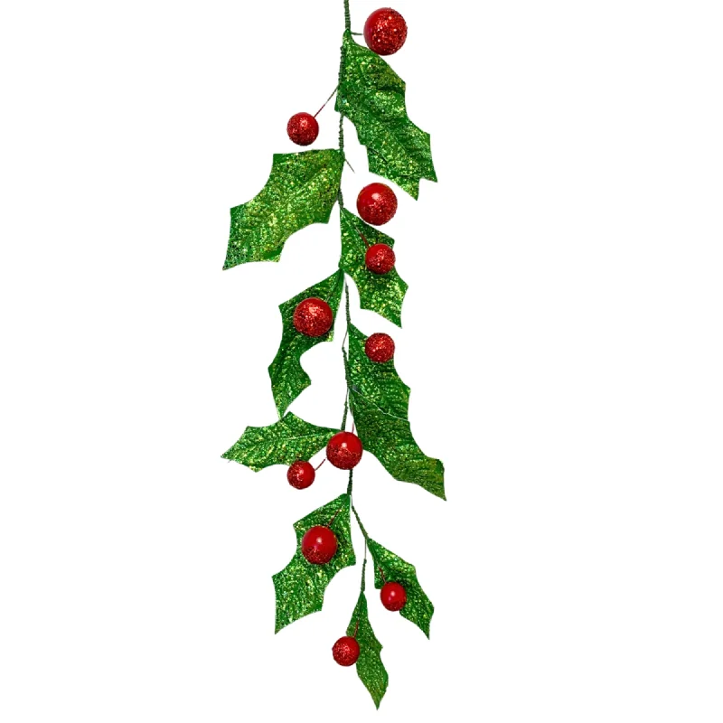 Holly Jolly Holly Berry Garland 44” |KS