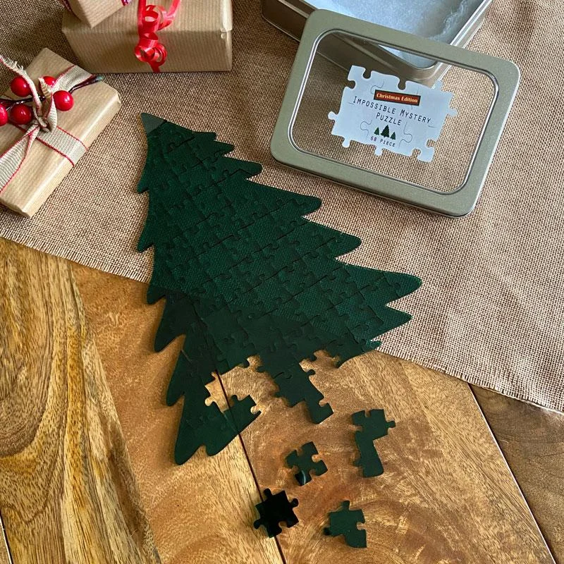 Impossible Jigsaw Puzzle Christmas Edition - Transparent Green Acrylic