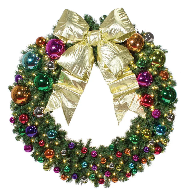 Jewel Tone Commercial Wreath