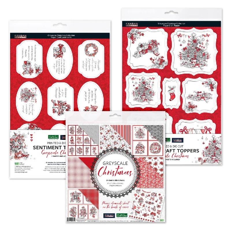 Kanban Crafts Greyscale Christmas Collection