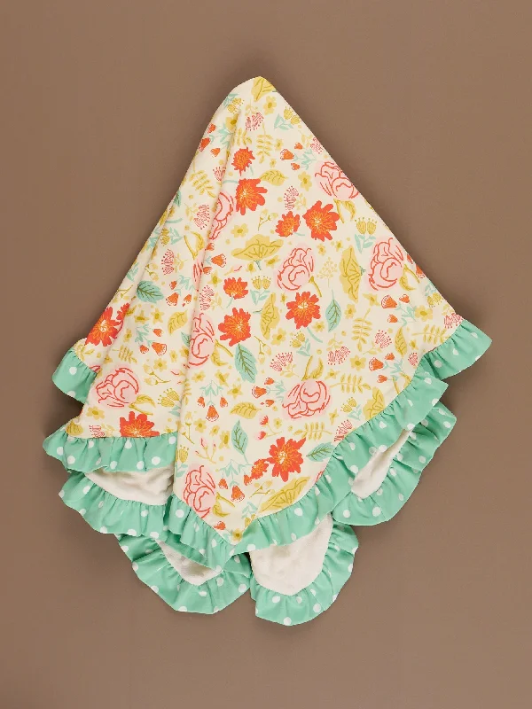 Lottie Dots Ruffle Minky Blanket