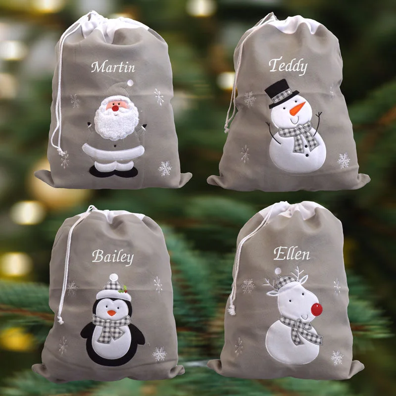 Large Personalised Santa Sack With Character Motif