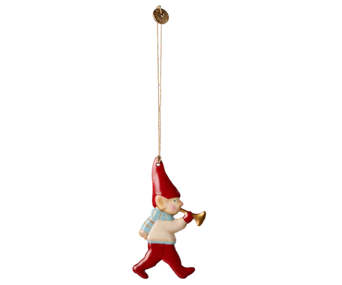 Christmas Ornament - Metal - Pixy - Trumpet