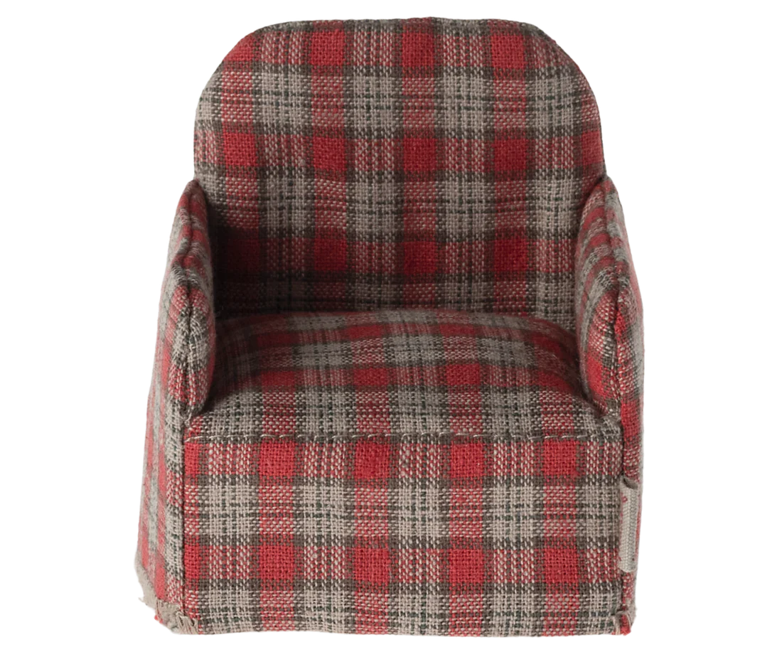 Furniture for Mouse - Chair - Red/Checker