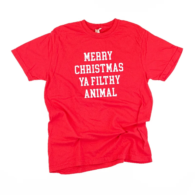 Merry Christmas Ya Filthy Animal - Comfort Colors Tee